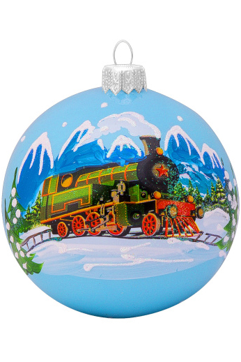 Елочный шар Паровоз  КУ-100-234051